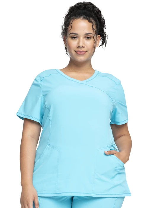 Cherokee Mock Wrap Top egészségügyi tunika