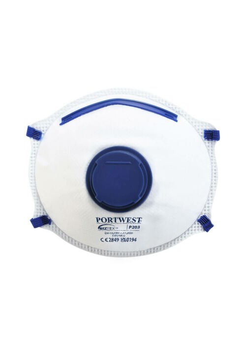 FFP2 szelepes Dolomit légzésvédő maszk Fehér-10 db-os csomagolás