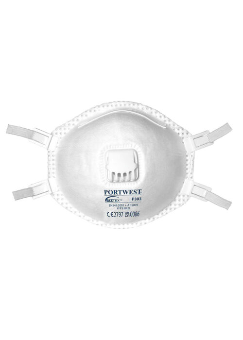 FFP3 szelepes Dolomite légzésvédő maszk Fehér