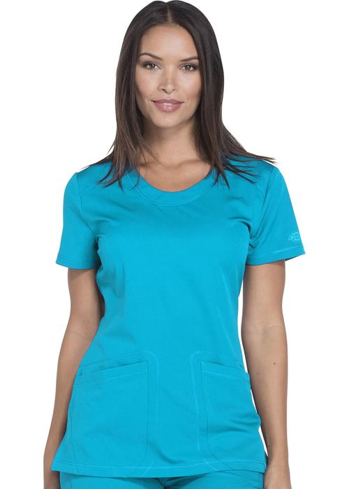 DICKIES ROUNDED NŐI EGÉSZSÉGÜGYI FELSŐ - BLUE ICE