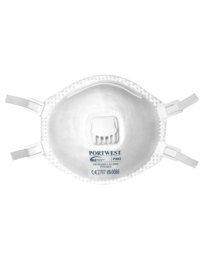 FFP3 szelepes Dolomite légzésvédő maszk Fehér